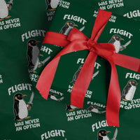 Penguin Flight Was Never An Option Wrapping Paper Roll Funny Dark Humor