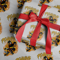 Penguin Playing Ice Hockey Wrapping Paper Roll Funny Sports Fan Gift - Wonder Print Shop
