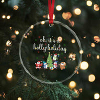 Penguins Christmas Crystal Glass Ornament Oh Its A Jolly Holiday Xmas Light - Wonder Print Shop