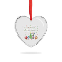 Penguins Christmas Heart Crystal Glass Ornament Oh Its A Jolly Holiday Xmas Light - Wonder Print Shop