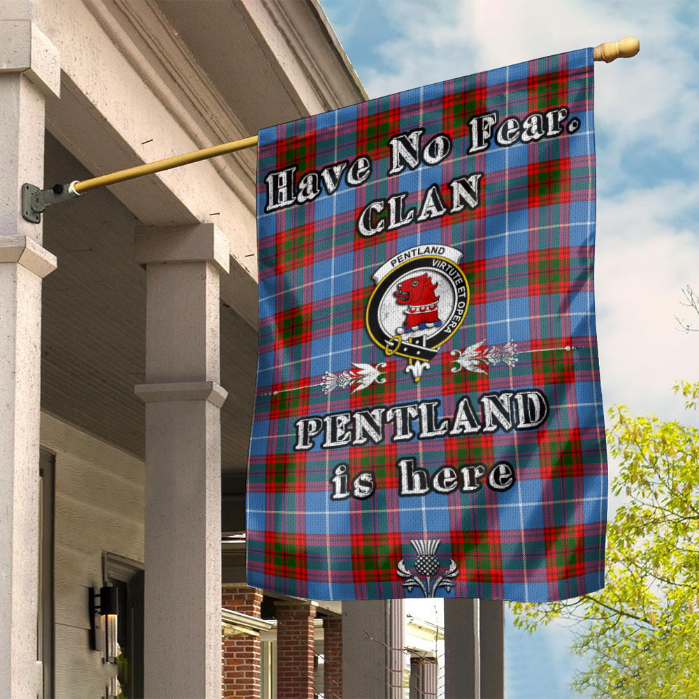 pentland-clan-tartan-flag-family-crest-have-no-fear-tartan-garden-flag
