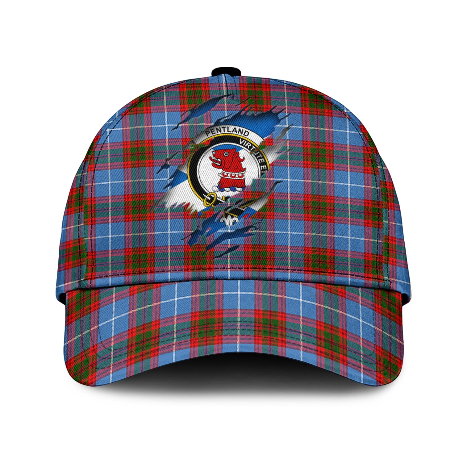 pentland-tartan-plaid-cap-family-crest-in-me-style-tartan-baseball-cap