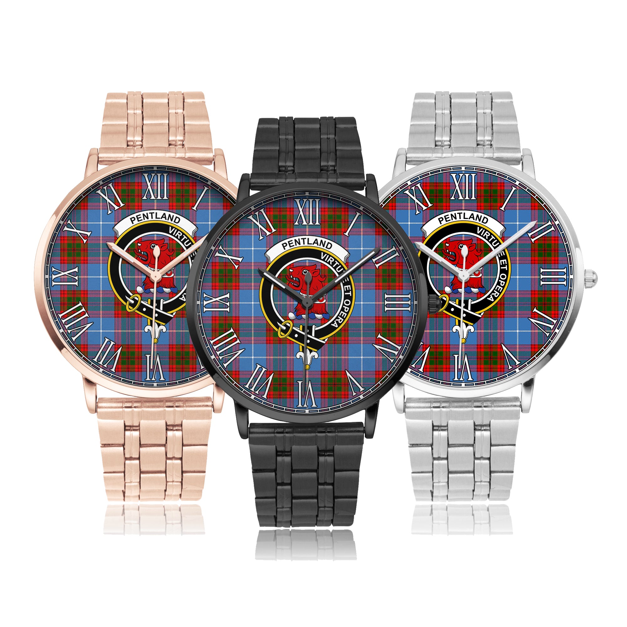 pentland-family-crest-quartz-watch-with-stainless-steel-trap-tartan-instafamous-quartz-stainless-steel-watch