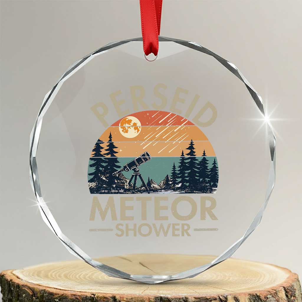 Perseid Meteor Shower Crystal Glass Ornament Vintage Astronomy Lover