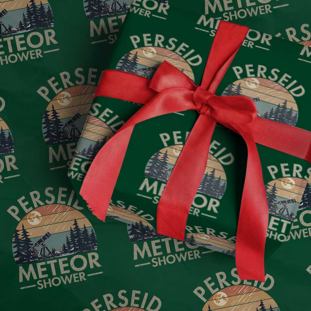 Perseid Meteor Shower Wrapping Paper Roll Vintage Astronomy Lover