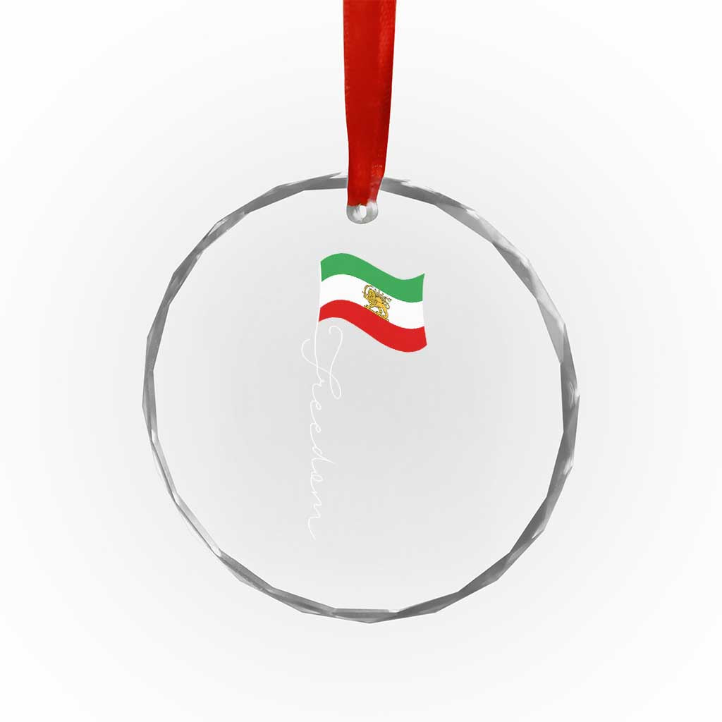 Persian Freedom Crystal Glass Ornament Free Iran Proud Persian Iranian