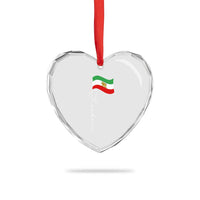 Persian Freedom Heart Crystal Glass Ornament Free Iran Proud Persian Iranian
