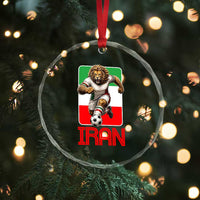 Persian Lions Soccer Fan Crystal Glass Ornament Proud Iranian Heritage Gift