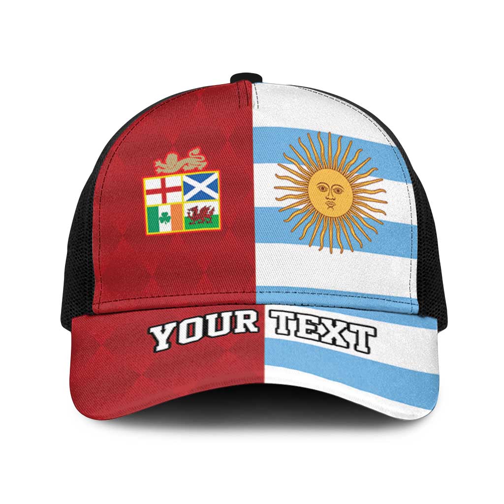 Personalised British Lions-Argentina Baseball Net Cap Sporty Style - Wonder Print Shop