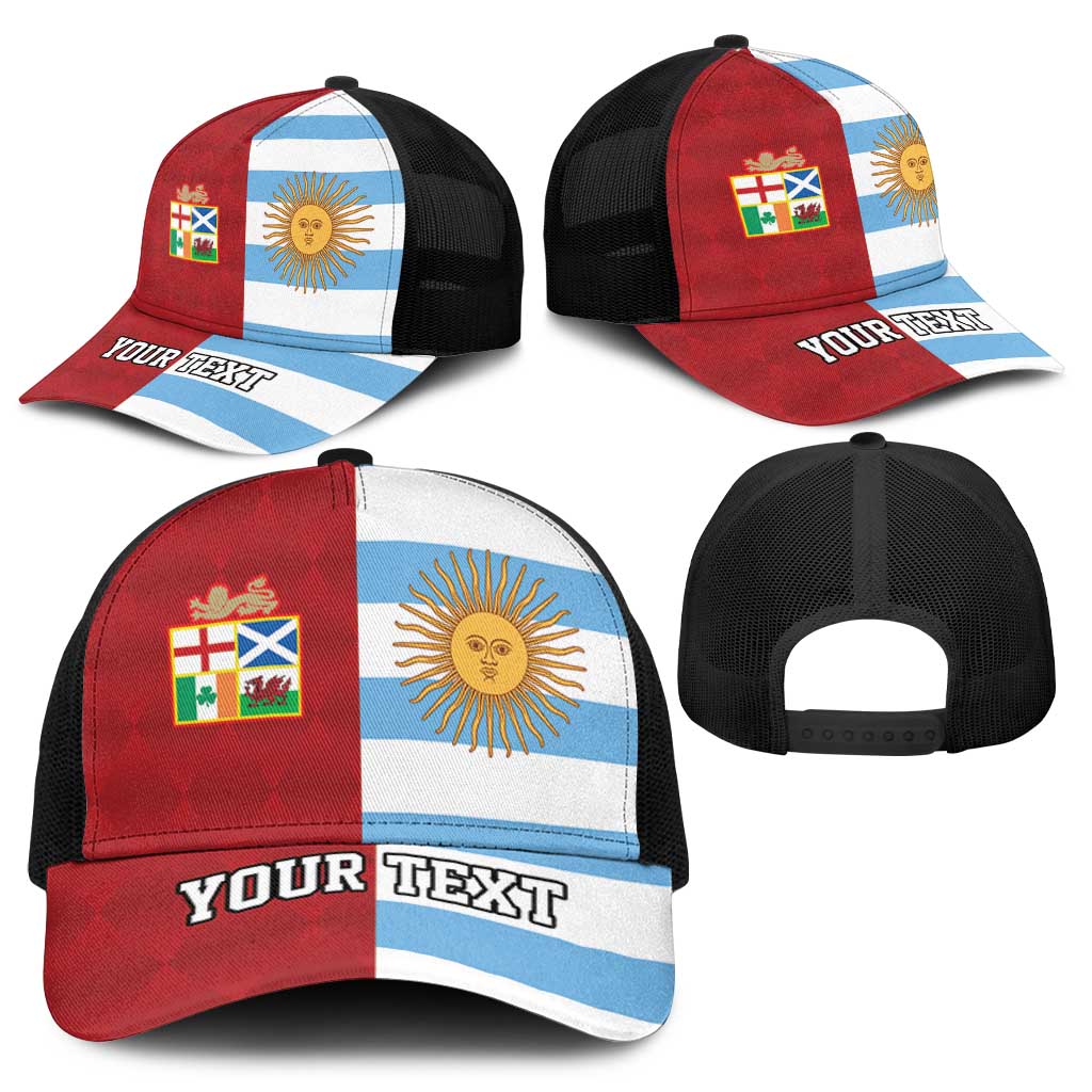 Personalised British Lions-Argentina Baseball Net Cap Sporty Style - Wonder Print Shop