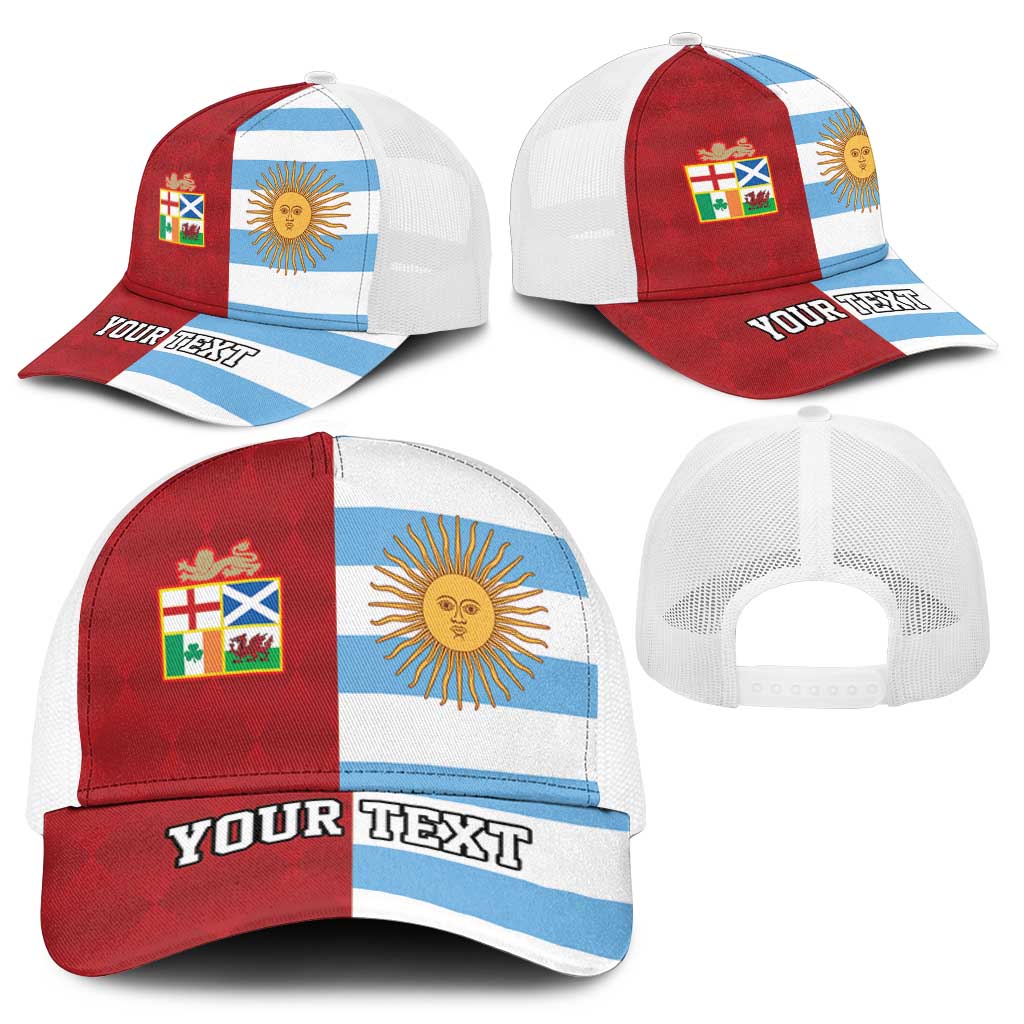 Personalised British Lions-Argentina Baseball Net Cap Sporty Style - Wonder Print Shop