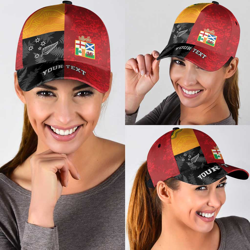 Personalised British Lions-AUNZ Classic Cap Australia-New Zealand Indigenous Motif LT9