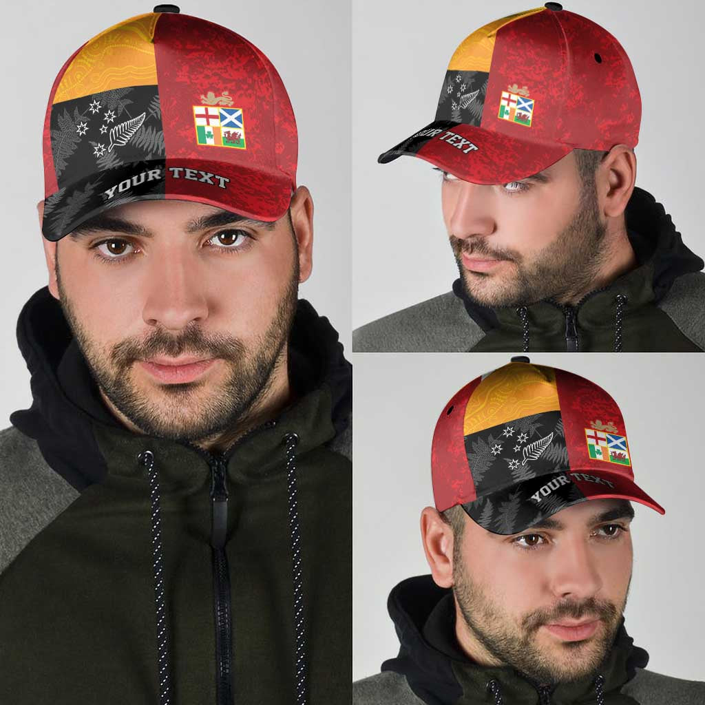 Personalised British Lions-AUNZ Classic Cap Australia-New Zealand Indigenous Motif LT9