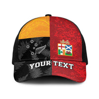 Personalised British Lions-AUNZ Mesh Trucker Cap Australia-New Zealand Indigenous Motif - Wonder Print Shop