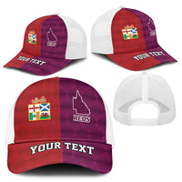 Personalised British Lions Australia Queensland Mesh Trucker Cap Sporty Style - Wonder Print Shop