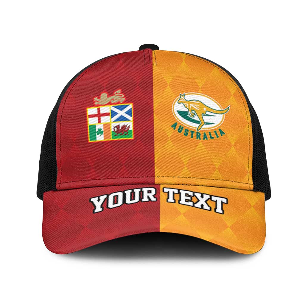 Personalised British Lions Australia Wallabies Mesh Trucker Cap Sporty Style - Wonder Print Shop