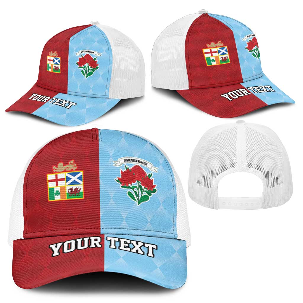 Personalised British Lions Australia Waratahs Mesh Trucker Cap Sporty Style - Wonder Print Shop