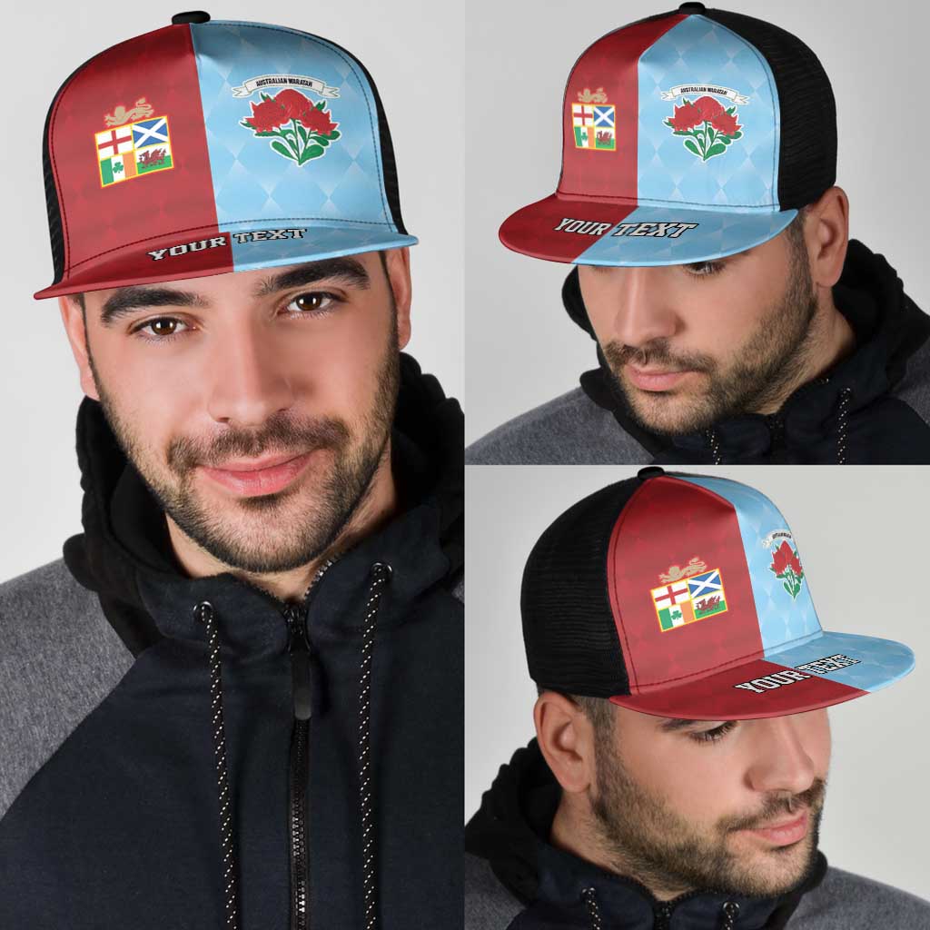 Personalised British Lions Australia Waratahs Mesh Trucker Cap Sporty Style - Wonder Print Shop