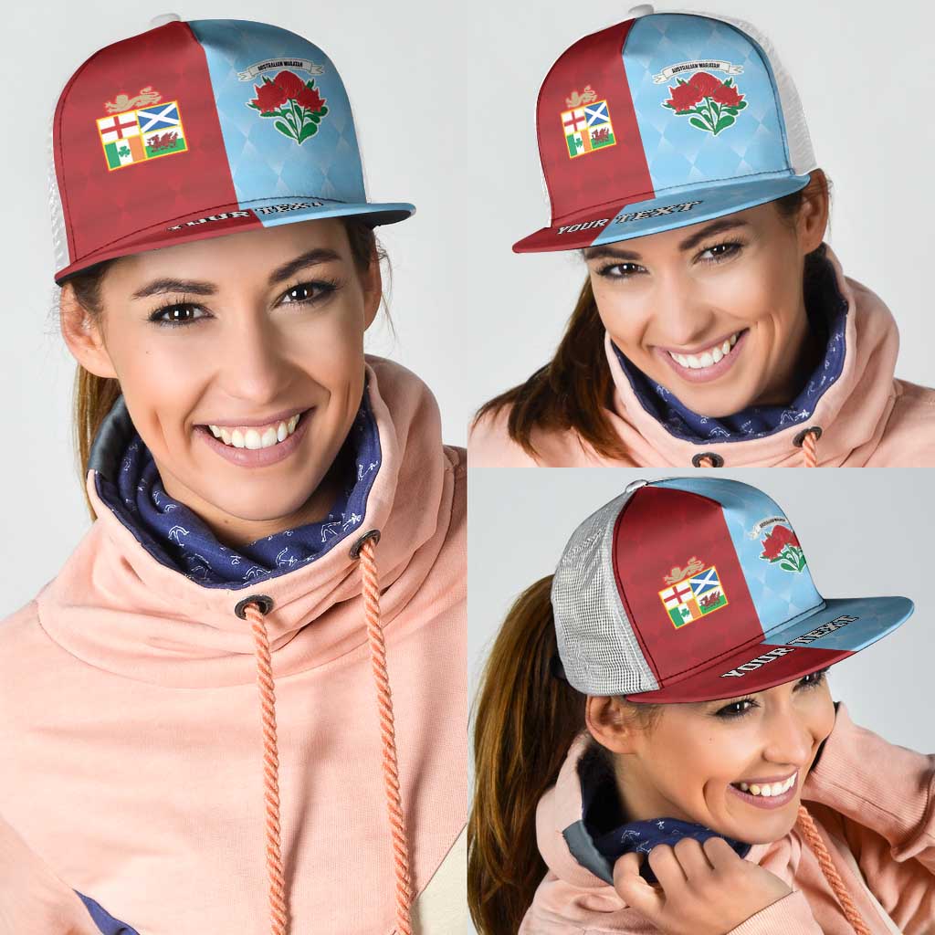 Personalised British Lions Australia Waratahs Mesh Trucker Cap Sporty Style - Wonder Print Shop