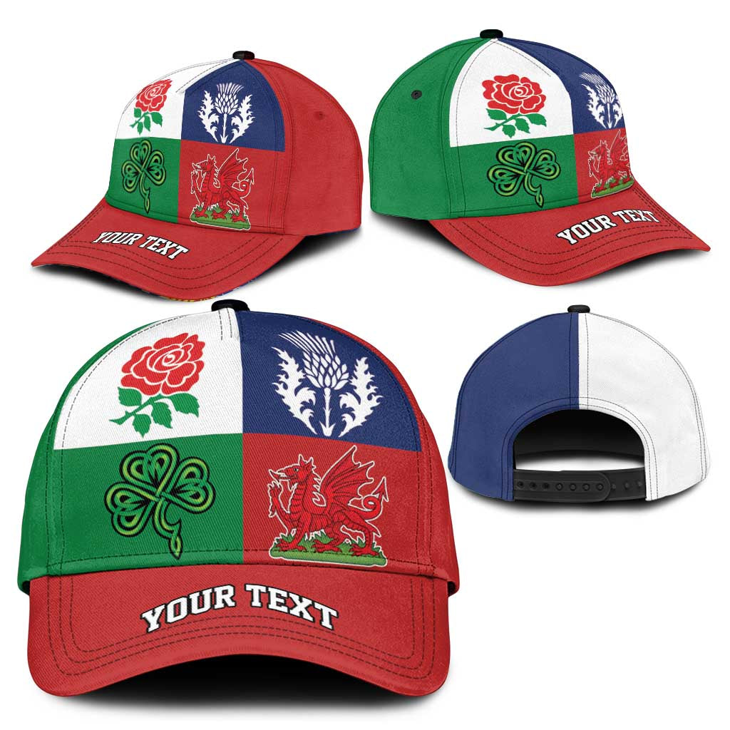 Personalised British Lions Classic Cap Combination of England Irish Scottish Welsh LT9