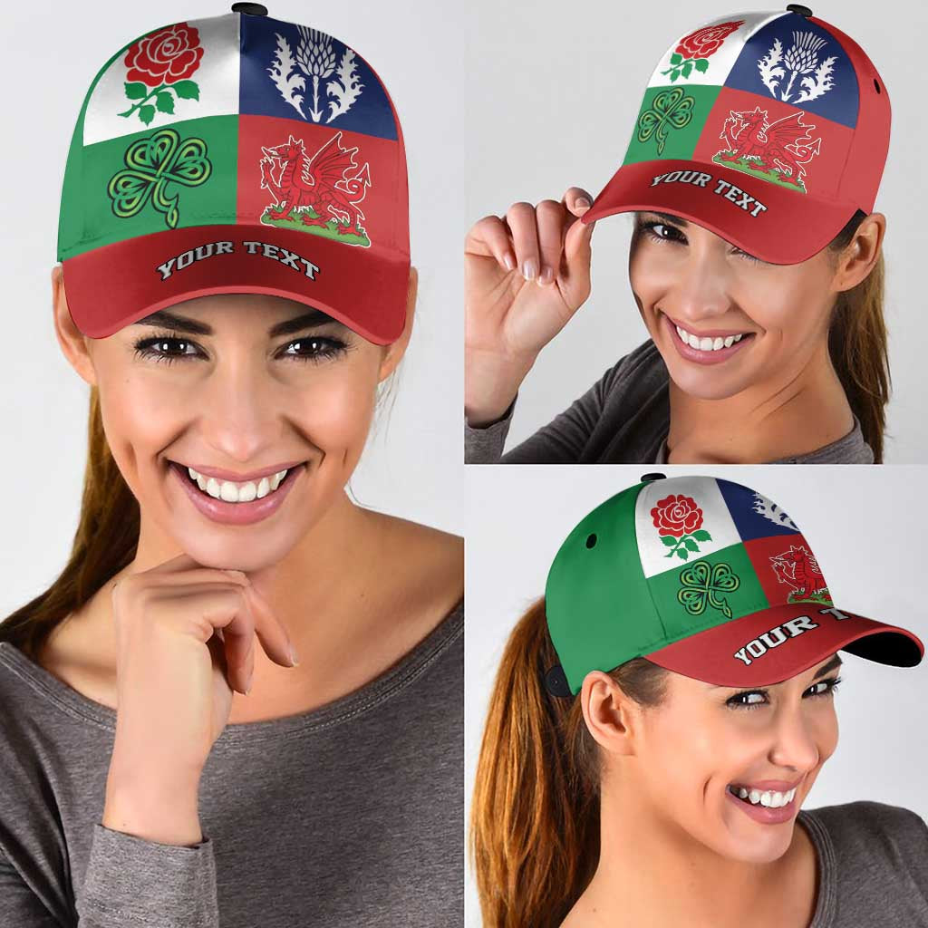 Personalised British Lions Classic Cap Combination of England Irish Scottish Welsh LT9