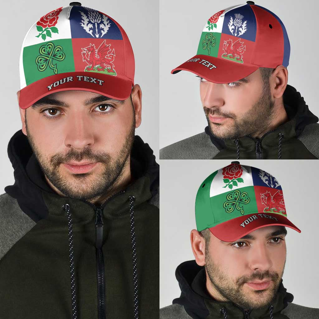 Personalised British Lions Classic Cap Combination of England Irish Scottish Welsh LT9