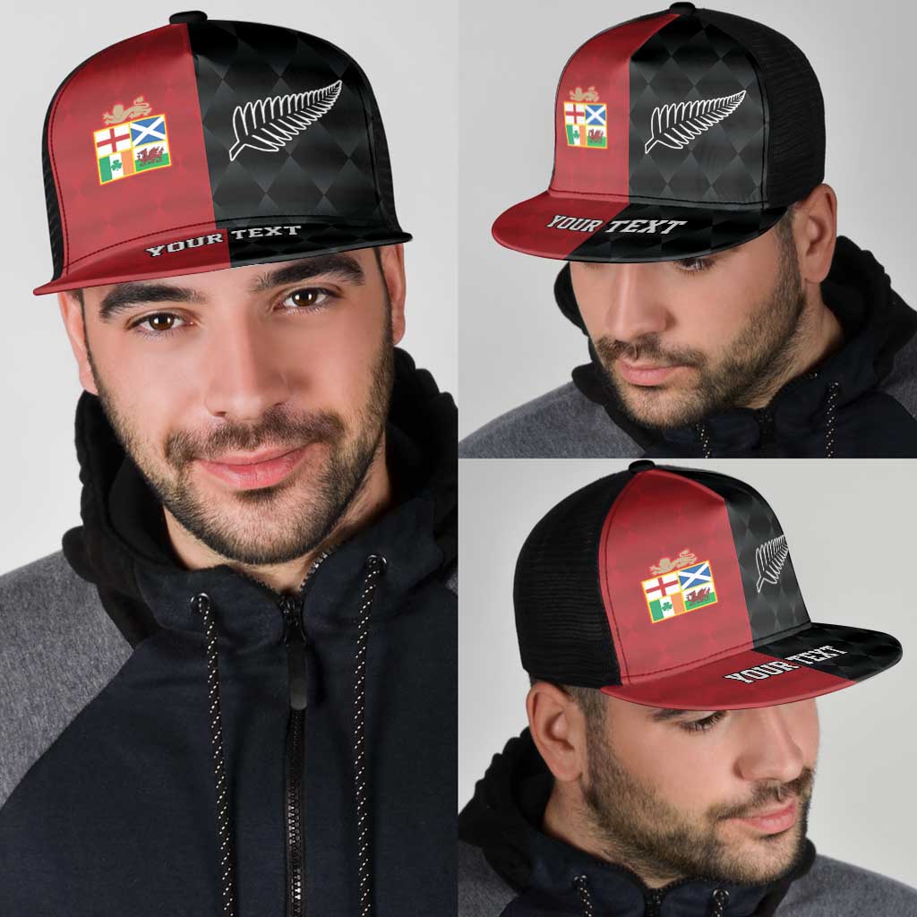 Personalised British Lions New Zealand Mesh Trucker Cap Sporty Style - Wonder Print Shop