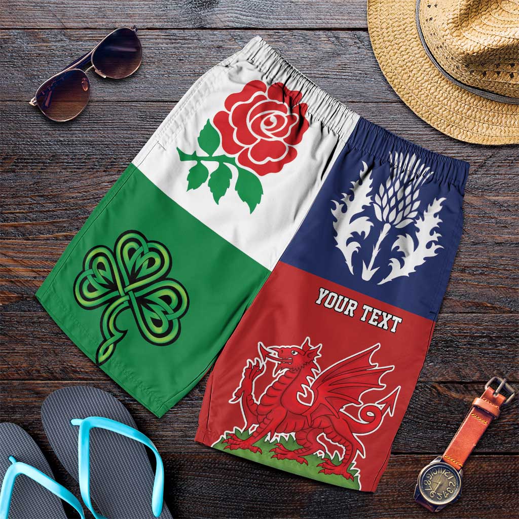Custom British Lions Shorts for Men Combination of England Irish Scottish Welsh LT09