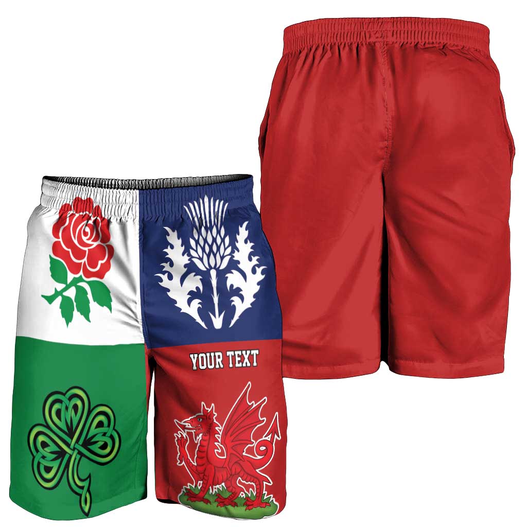 Custom British Lions Shorts for Men Combination of England Irish Scottish Welsh LT09