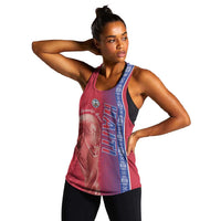 Personalized  Afro-Haiti Football Women Racerback Tank 2026 Grenadye Alaso Red Version - Wonder Print Shop