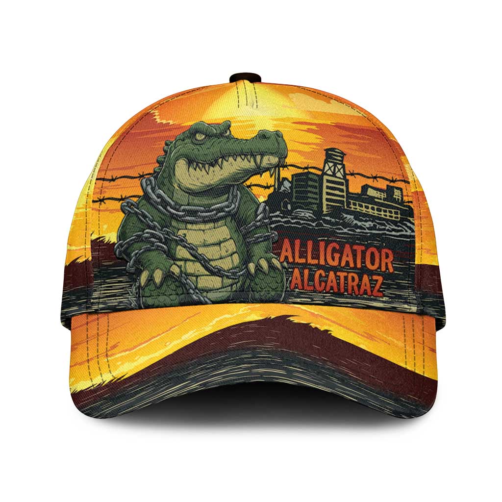 Personalized Alligator Alcatraz Classic Cap Gator Island Prison Retro Sunset - Wonder Print Shop