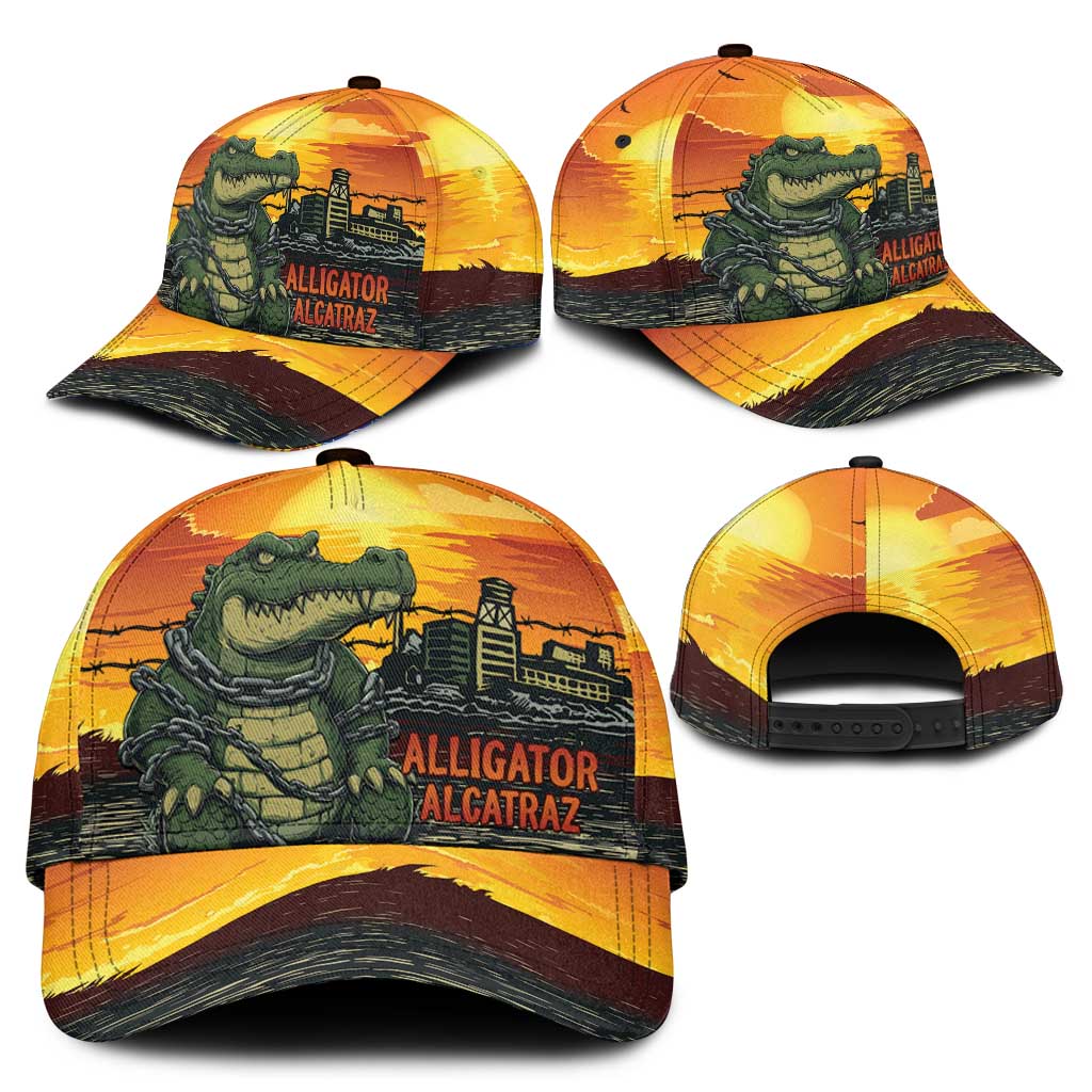 Personalized Alligator Alcatraz Classic Cap Gator Island Prison Retro Sunset - Wonder Print Shop