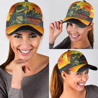 Personalized Alligator Alcatraz Classic Cap Gator Island Prison Retro Sunset - Wonder Print Shop