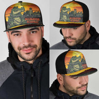 Personalized Alligator Alcatraz Mesh Trucker Cap Gator Island Prison Retro Sunset - Wonder Print Shop