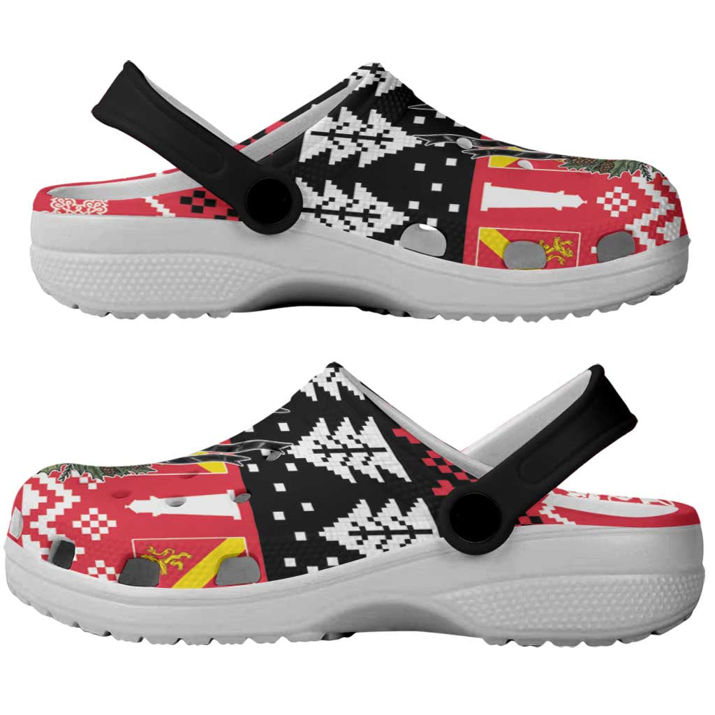 Anglesey Wales Christmas Clogs Shoes Mari Lwyd Celtic Knot Style - Wonder Print Shop