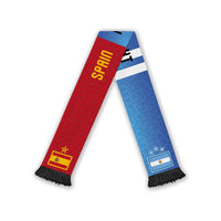 Personalized Argentina and Spain Football Mashup Soccer Scarf Final 2026