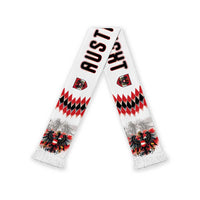 Personalized Austria National Football Soccer Scarf Argyle Diamond Pattern with Eagle Watercolor Paint Splash Graphic Art