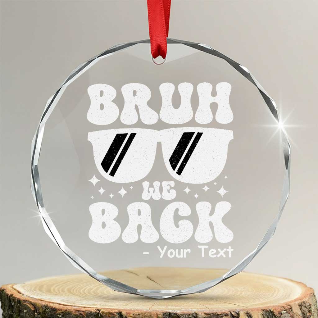 Personalized Back To School Crystal Glass Ornament Custom Name Happy First Day Of School - Wonder Print Shop