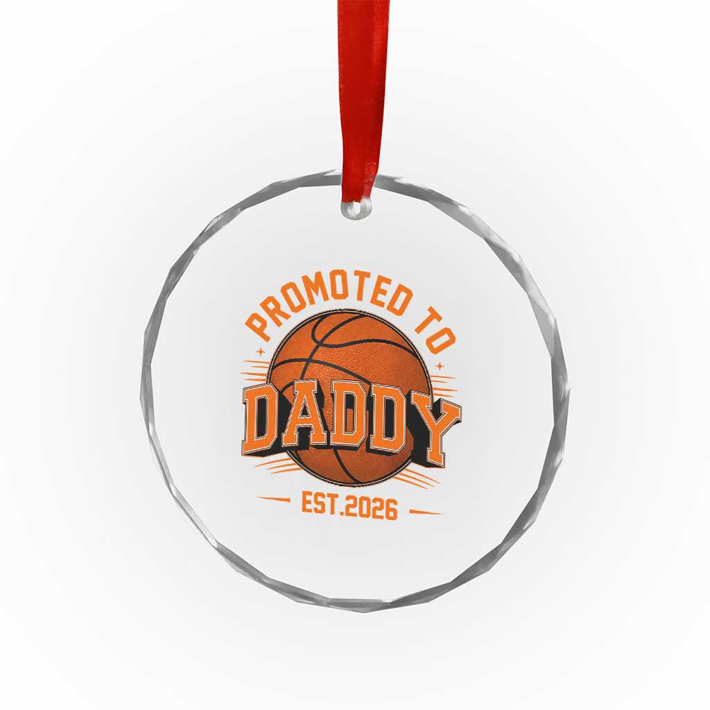 Personalized Basketball Daddy Crystal Glass Ornament Custom Number First Time Dad Pregnancy Announcement