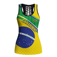 Personalized Brazil Football Hollow Tank Top Vamos Canarinho