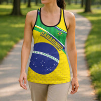 Personalized Brazil Football Hollow Tank Top Vamos Canarinho