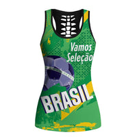 Personalized Brazil Football Hollow Tank Top Vamos Selecao Brushes Style