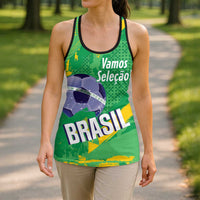 Personalized Brazil Football Hollow Tank Top Vamos Selecao Brushes Style
