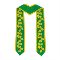 Personalized Brazil Graduation Stole Golden Trumpet Flower