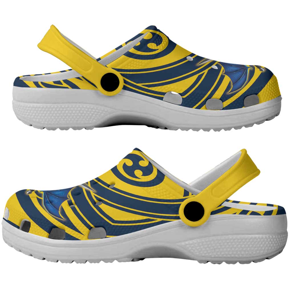 Brecknockshire Wales Clogs Shoes Welsh Celtic Bat And Swords Design - Wonder Print Shop