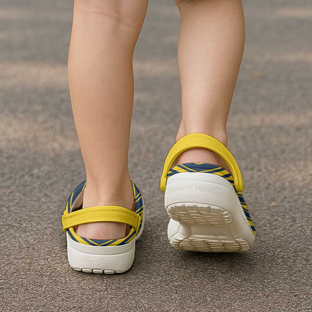 Brecknockshire Wales Clogs Shoes Welsh Celtic Bat And Swords Design - Wonder Print Shop