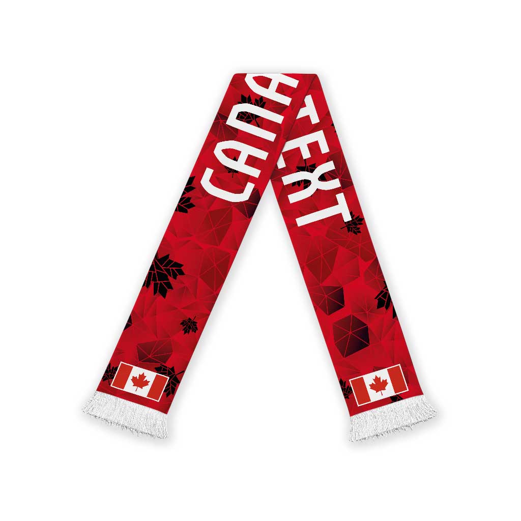 Personalized Canada Football Soccer Scarf Maple Leaves Geometric Style
