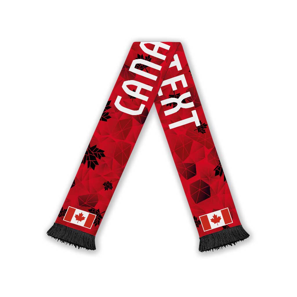 Personalized Canada Football Soccer Scarf Maple Leaves Geometric Style