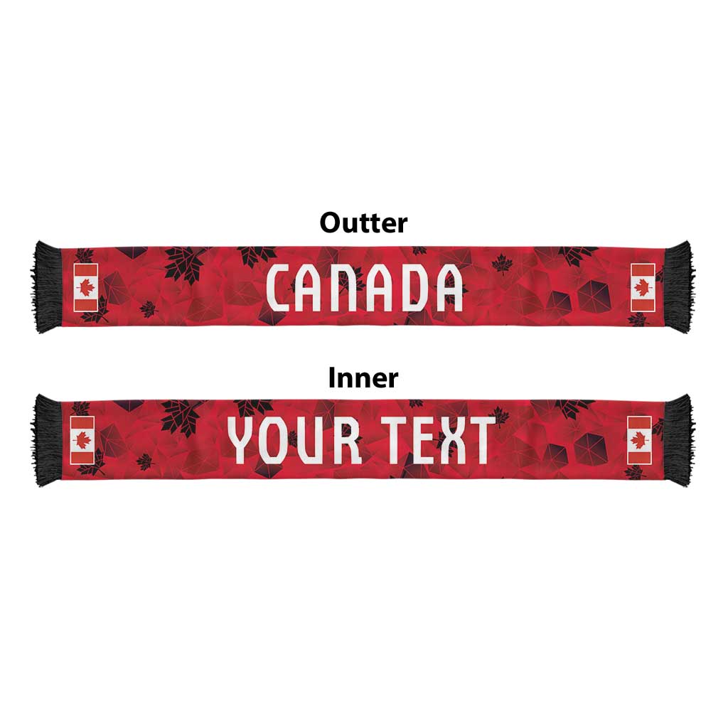 Personalized Canada Football Soccer Scarf Maple Leaves Geometric Style
