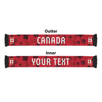 Personalized Canada Football Soccer Scarf Maple Leaves Geometric Style